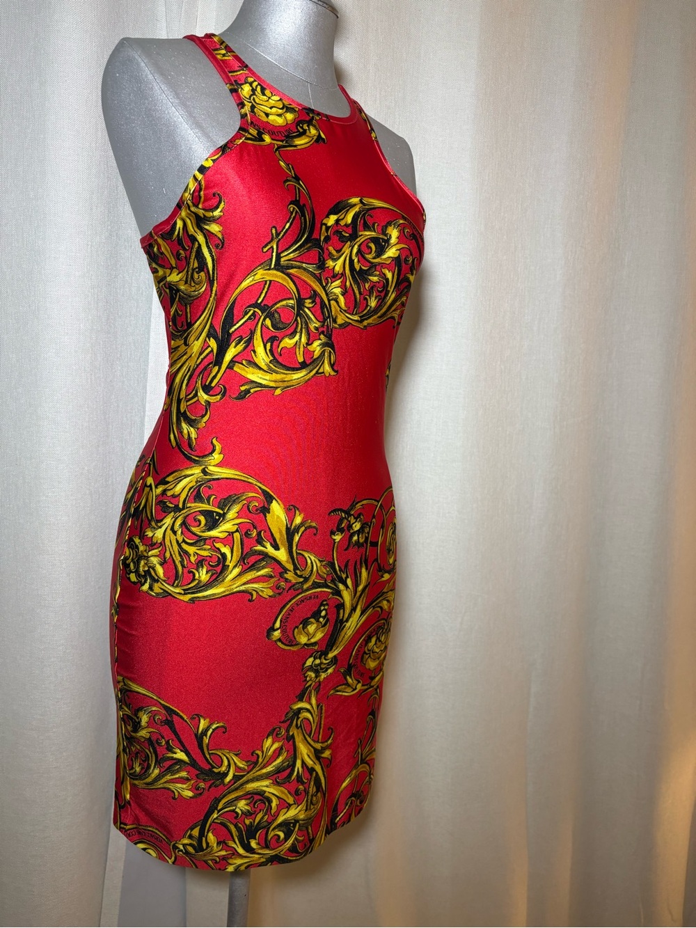 Authentic Versace Jeans Couture Regalia Baroque Print Mini Dress Certified US8 - Picture 11 of 16